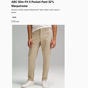 Lululemon ABC slim fit warpstreme pants